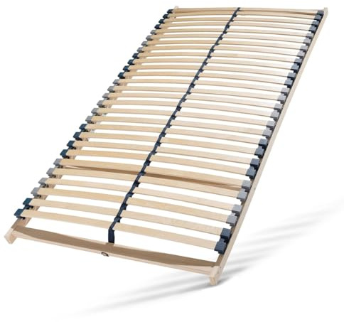 Sleepneo Stabiler Lattenrost 90x200, Lattenrahmen aus Buche, 28 Latten, 7 Komfortzone, Federholzrahmen Made in Germany, Lattenrost starr, Lattenrahmen 90x200 hohe Traglast bis 150Kg