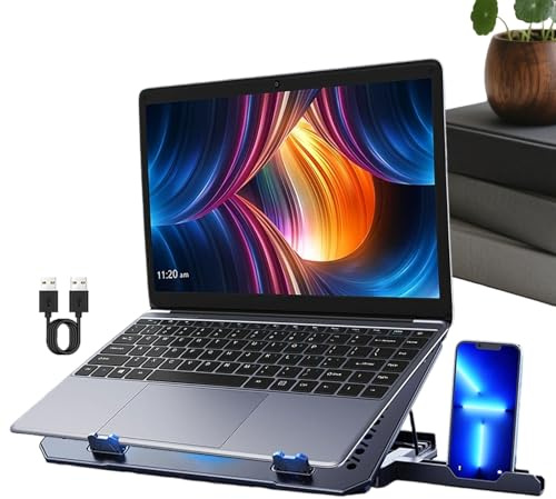 Base Di Raffreddamento Laptop Con Ventilatore - Supporto Alzato Anti-Sdrucciolevole Per Notebook - Raffreddatore Laptop Base Di Raffreddamento | Per Scrivania Appartamento Ufficio Riunione E