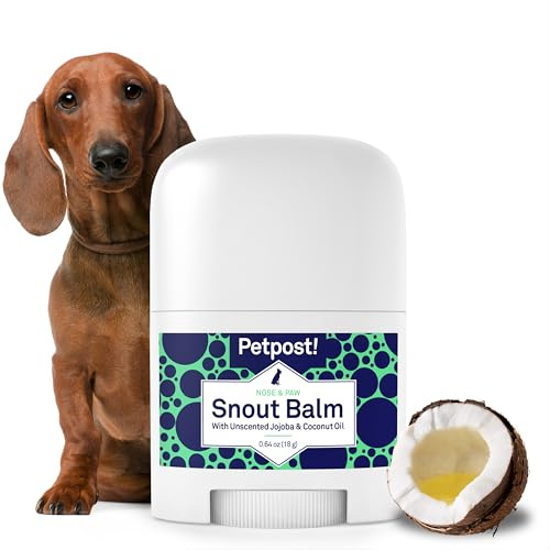 Petpost | Schnauzen-Balsam für Hunde – pflegt, beruhigt und schützt trockene Hundenasen mit feuchtigkeitsspendenden Zutaten – Bio-Kokosöl, Jojobaöl und Sheabutter