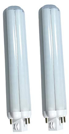 Gx24 Led Bulb 4 Pin 12w PL Retrofit Lamp 4000k Daylight Eye Protection GX24Q LED Recessed Reading Desk Table Down Light 360 Degree Beam 26W CFL Equivalent No UV, 2 Pack (2 PACK,Remove/Bypass Ballast)