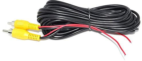POFET RCA-Verlängerungsvideokabel mit roten Rückwärtsauslösekabeln für die CCTV-LED-Verkabelung der Auto-Rückfahrüberwachungskamera (6 Meter, 20 Fuß)