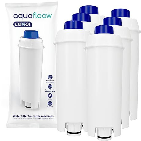 Aquafloow Filtro Acqua Compatibile con Macchina da Caffè De’Longhi® DLSC002 Magnifica® S, Eletta®, Dinamica®, PrimaDonna® e Serie ECAM – Filtro Addolcitore Anticalcare per Espresso (6x)