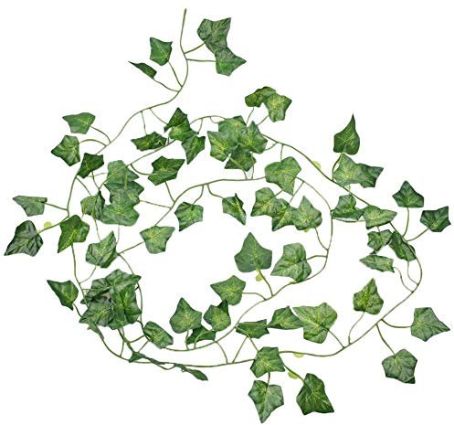 XIAOL Foglie artificiali di edera finte, 2 m, 1 ghirlanda di piante da appendere, per matrimoni, pareti, feste, stanze, decorazioni astetiche
