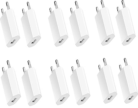 2 Pack Chargeurs pour i-Phone, Prise de Chargeur Rapide USB Adaptateur Secteur Universel pour Chargeur Mural USB Compatible avec i-Phone Apple Samsung Pixel Nexus Huawei Xiaomi HTC Sony LG (Blanc)