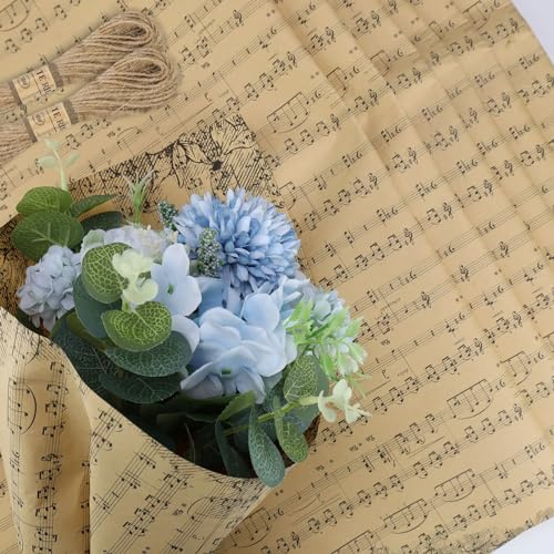carta da regalo, CHSEROK 50 x 70 cm, double face, con spago, per confezionare fiori, libri, regali
