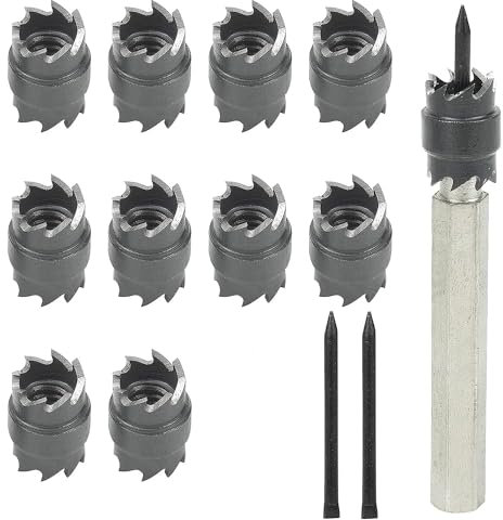 BIGP 13 Piezas Juego de brocas para puntos de soldadura, Broca para soldadura por puntos de acero de alta velocidad, 3/8 pulgadas HSS cortador de soldadura por puntos removedor