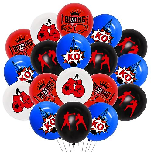 40 cajas de 12 puces para fiestas, globos de látex, color rojo y azul
