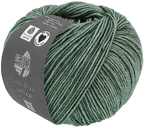 LANA GROSSA Cool Wool Vintage | Merinoklassiker mit Ton-in-Ton Farbeffekt | Handstrickgarn aus 100% Schurwolle (Merino extrafein) | 50g Wolle zum Stricken & Häkeln | 160m Garn FB 7368