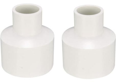TA-VIGOR Raccord de réduction en PVC, 40 mm x 20 mm, lot de 2, blanc, raccordement de tuyau, connecteur, pour l'alimentation en eau