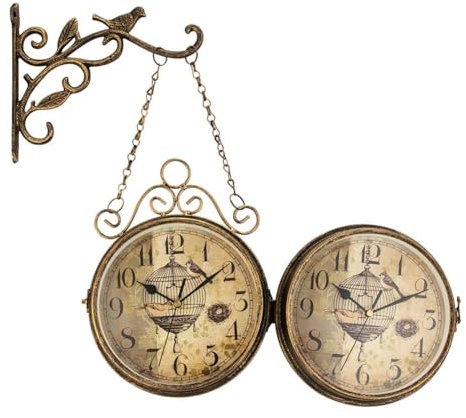 iSpchen Kreativität Wanduhr Arabische Eisenuhr Ziffern Wand-Uhr Wasserdicht Wanduhr batteriebetrieben Retro geräuschlos Nicht tickend Dekoration Wohnzimmer Zuhause Küche Schule Büro