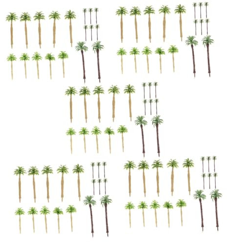 HEMOTON 85 Pcs Miniature Cocotier Modèle Arbre Bâtiment Modèle Mini Paysage Décor Modèle Palmier Faux Palmiers Miniature Scène Arbres Artificiel Palmier Modèle Artificiel Palmiers