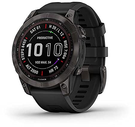 Garmin Fenix 7 Sapphire Solar 47 mm, Slate Grey/Black (010-02540-21) (Renewed)