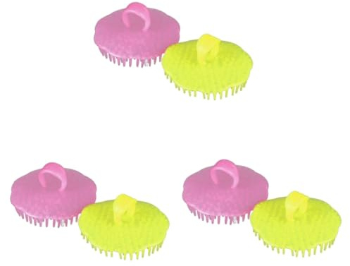 IWOWHERO 6stücke Kopf Und Körpermassagebürsten Weiche Shampoo-massagebürsten Für Kopfhaut Duschbürsten Für Haarwäsche Und Körperpflege Farblich Zufällig Geliefert