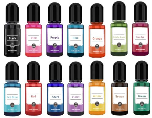 MXYZQDE 14 Stück Farbe für Gießpulver Set, Farbpigmente für Gießpulver, Interessant Keramik Gießpulver, Gießpulver Farbe für Produktion Gießpulver Geeignet für Farb und Heimwerker