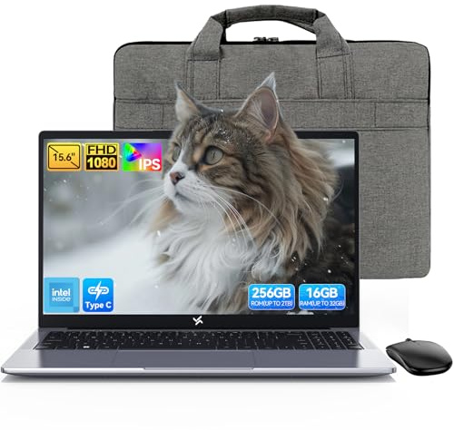 Huidun 2025 Laptop, 15.6 Laptops Computer for College Student & Business, Quad-Core N150 (Up to 3.6GHz, Beat N95/N97/N100), 16GB DDR4 256GB SSD, 4K FHD IPS, 100W Type-C Fast Charge