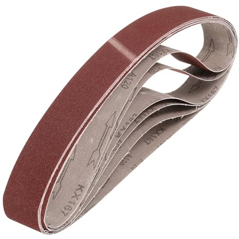 QUARKZMAN 50mm x 915mm Nastri Abrasivi, 6Pz 120 Grana Carta Vetrata per Levigatrice Ossido di Allumina Per Lavorazione Legno, Lucidatura Metalli, Affilatura Coltelli