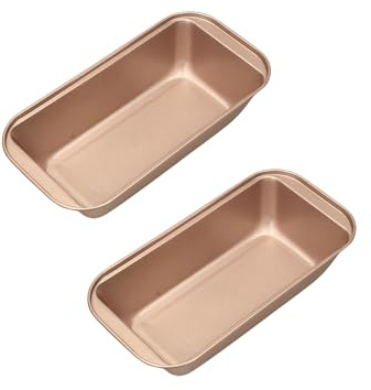 i enjoy + Non-Stick 2lb Loaf Tin 2Pcs,Bread Tins for Baking,900g Carbon Steel Bread Pan for Loaves,Cakes and Bakes,25.2×12.5×5.6cm