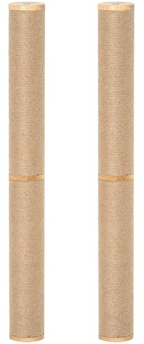 KwiMeow 171cm Kratzsäule für Katzen zur Wandmontage | Kratzbaum Wandmontage Holz, Stabiler Wandsäule aus natürlichem Juteseil, platzsparendes und drehbarem Design