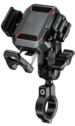 Navigationsfäste Motorcykeltelefonhållare Med Vibrationsdämpare Mobiltelefonhållare Cykel Scooter ATV Navigation Srand För 5.4-7.2 Mobiltelefon Navigeringsfäste(M33-C1)