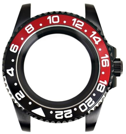 1 st 40 mm for klockfodral delar for 8215 svart keramisk enkelriktad ram 20ATM(48)