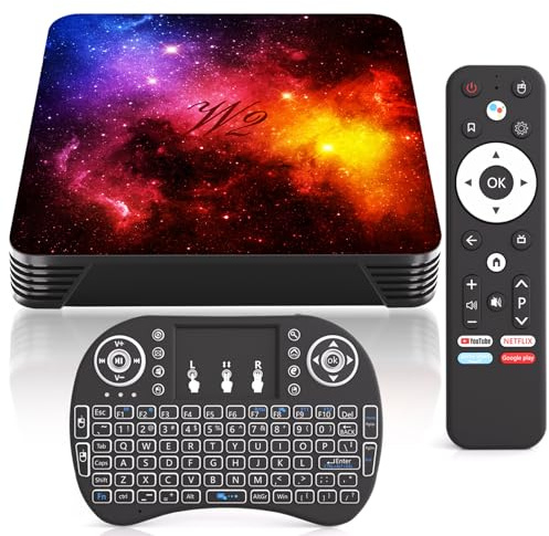 Android TV Box 14 4 GB di RAM, 64 GB di ROM 3D 4K UHD Smart TV Quad-core Supporta WiFi Dual Band 2,4 G/5 G Bluetooth 4.2 HDMI USB 2.0 Include Mini Tastiera Wireless