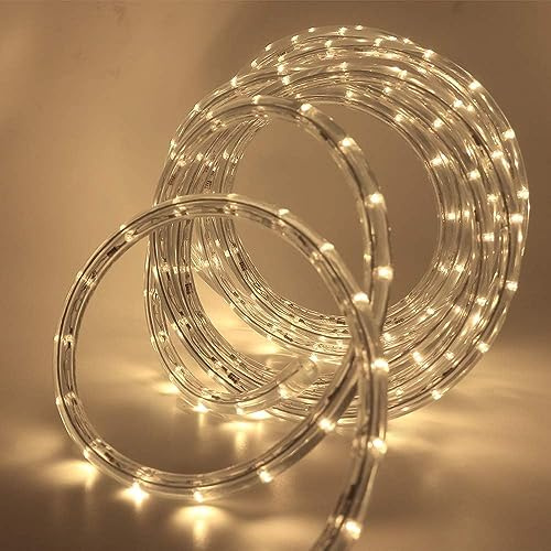XUNATA 220V-240V LED Lichterschlauch Licht Leiste 36LEDs/m IP65 Wasserdicht Schlauch Seil Lichter für Innen Außen Garten Party Weihnachten Deko（Warmweiß，6M