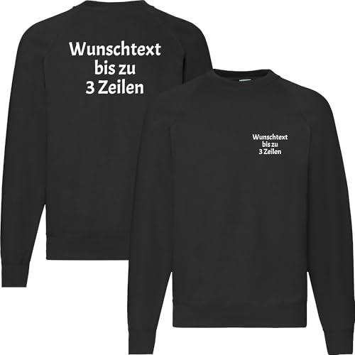 Nashville print factory Classic Sweatshirt schwarz Bedruckt mit Wunschtext Pullover