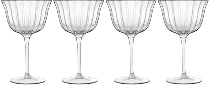 Luigi Glass Bormioli Bach Retro Lot de 4 verres à champagne/sorbet Blanc 250 ml