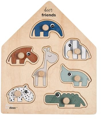 Done By Deer Peg Puzzle Deer Friends 12 Months