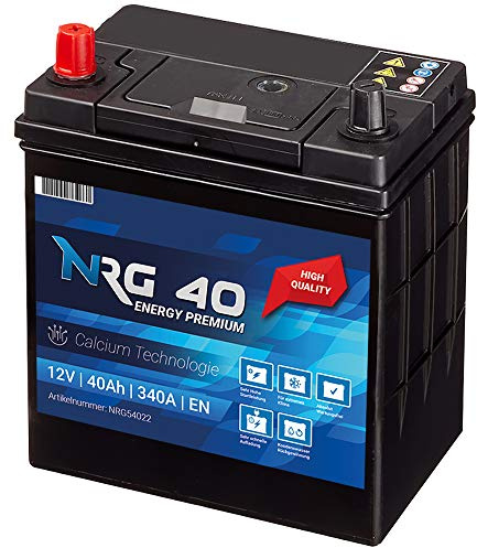 NRG ASIA Batterie 40Ah 12V Autobatterie Plus Pol Links ersetzt 35AH 38AH