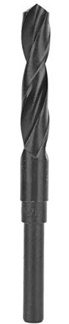 Gonnely HSS Bohrer 15mm,1 Stück 1/2 Zoll Durchmesser Reduzierter Schaft HSS-Spiralbohrer Mit Einer Aufbewahrungsbox 1/2-Zoll Rundschaft Für Breite Anwendbarkeit(15 Mm)