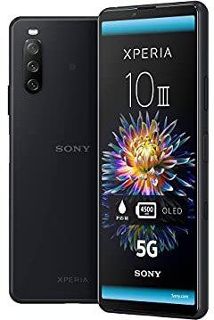 Sony Xperia 10 III - 6.0 Inch 21:9 Wide™ FHD+ HDR OLED display - Triple lens camera - 3.5 mm audio jack - Android 11 - SIM free - 6GB RAM - 128GB Storage - IP65/68 rating - Dual SIM - Black (Renewed)