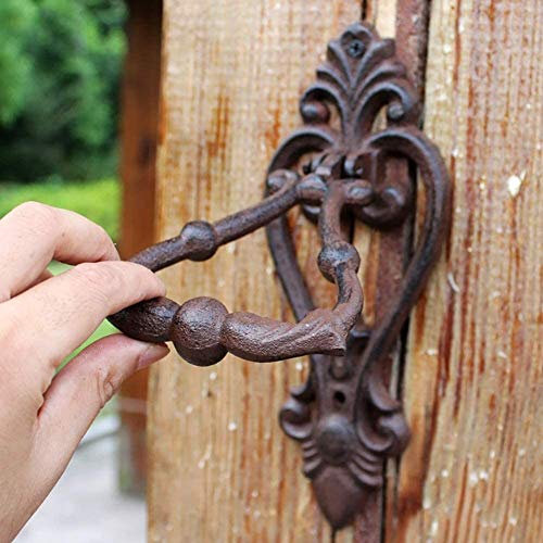 ZGJYSP Türklopfer aus Gusseisen für den Garten,Haustürklopfer,Vintage-Türgriff für die Hoftür,als Alternative zur Standard-Türklingel