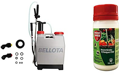 Bellota 3710-16 - Pulverizador con Mochila, 16 litros + Protect Garden Insecticida Choque EW- Insecticida polivalente concentrado para ornamentales