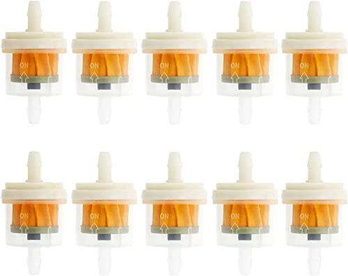 10er Set Benzinfilter, Kraftstofffilter, Universal Gasöl Flüssigkeitsfilter Benzinfilter für Rasenmäher Auto Motorrad Roller Mofa Diesel Moped
