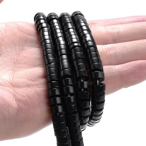 Natursteinperlen Schwarze Serie Achate Tigerauge Lava Dzi Türkise Jaspis Lose Perlen 4 6 8 10 mm für die Schmuckherstellung Armband-Scheibe Kaiserstein, 8 mm 44 bis 45 Stk