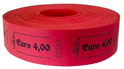 TAMLED Bonrolle 4,00 € 1000 Abrisse perforiert fortlaufend nummeriert