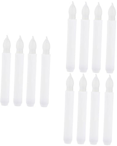IMIKEYA 3er-sets Elektrische Kerzen Aus Echtem Wachs Für Halloween -kerzenlicht Ohne Flamme Nicht Dekorative -kerzen Für Zuhause Weihnachten Tanzabende 4 Stück * 3