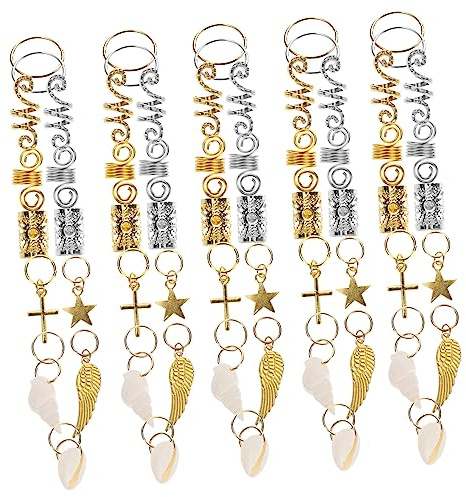 Angoily 159stücke Teiliges Für Flechthaar Dreadlock-anhänger Flechthaar-accessoires Haarschmuck Zum Flechten Flechthaar-manschetten Schmuck Für Dreadlocks