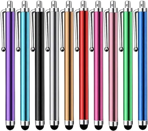 ZISONIX Eingabestift [10er-Pack] Universelle kapazitive Touchscreen-Eingabestifte für Tablets, iPad Mini, iPad Pro, iPad Air, Smartphones, Samsung Galaxy, mehrere Farben
