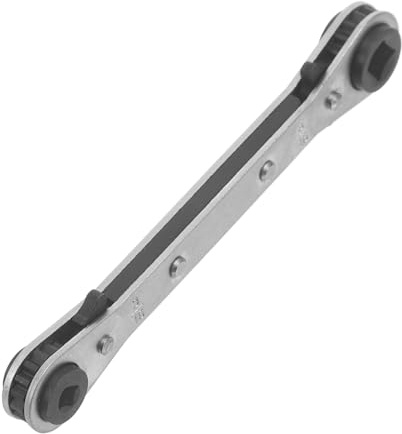 Hohopeti Dual Headed Ratchet Wrench Made of High Hardness Steel with Well Polished Surface, Lightweight and Easy to Operate Spanner Wrenches for Air Conditioning Repair and DIY Work