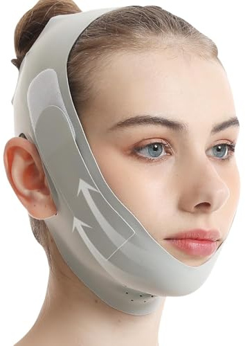 ZKGYUS Faja facial lifting,Mascarilla reafirmante facial,Vendaje Estiramiento Facial V Line Lifting Máscara Correa,Adecuado para uso diario
