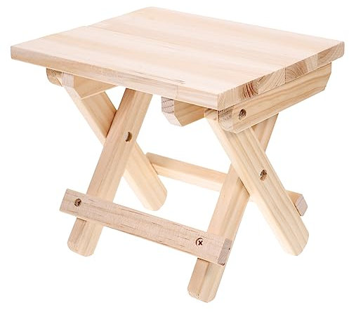 MERRYHAPY Faltbarer Holzstuhl Niedriger Hocker Zum Anziehen Rutschfester Stuhl Aus Holz Leicht Zusammenklappbar Robust Und Langlebig Für Heimgebrauch