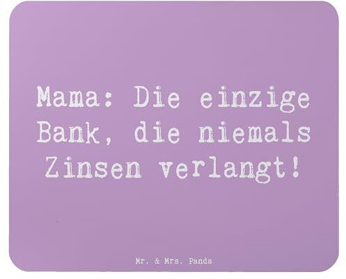 Mr. & Mrs. Panda Mauspad Spruch Mutter Bank - Geschenk, emotionale Bank Mutter, Einzigartiges Mauspad, PC Zubehör, Geburtstage, Muttertag, Mama,