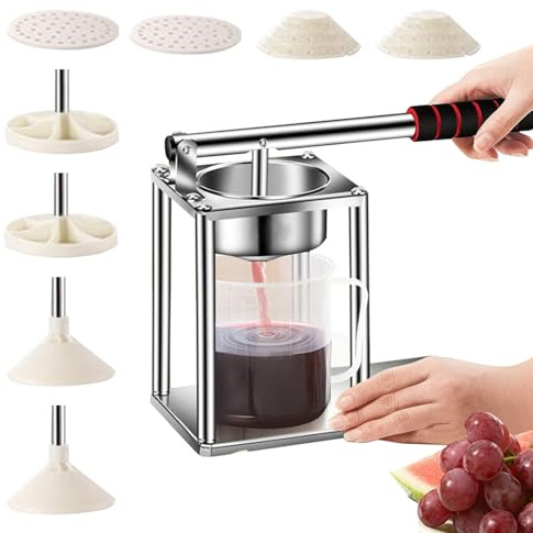 Manuelle Saftpresse – Manuelle Obstpresse Weinpresse | Handelsübliche Qualität, robuste Presse für Zuhause und Küche