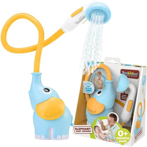 Yookidoo - Douchette Bain Éléphant Bleue et Orange -