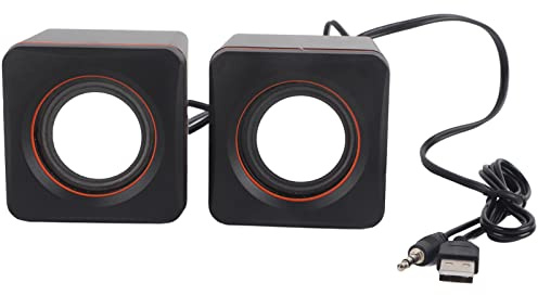 Phefop Mini Altavoz USB Estéreo 3 5 mm para PC Portátil Escritorio Altavoz Compacto con Cable para Computadora Laptop Ordenador Ideal para Oficina Hogar Estudio