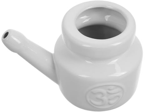 CALLARON Limpiador de Fosas Nasales de Cerámica 350ml, Enjuague Sinusal Suave y Seguro, Adecuado para Yoga y Cambios Estacionales