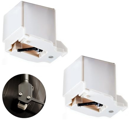 SEHAUSEU 2-Pack ATN3600L Record Player Needles Replacement for Audio-Technica AT-LP60X AT-LP60XBT AT-LP60USB ATN91 ATN90 Turntable Stylus,White,(including Guard Cover)