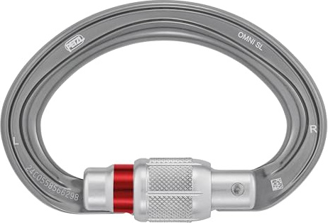 Petzl Omni Halbrunder Karabiner Srew Lock